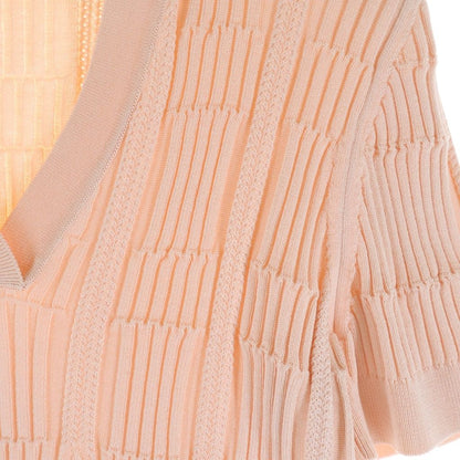 Hermes Coaching Remix Short Sleeve Knit Silk Cotton Pink Sweater — view 4