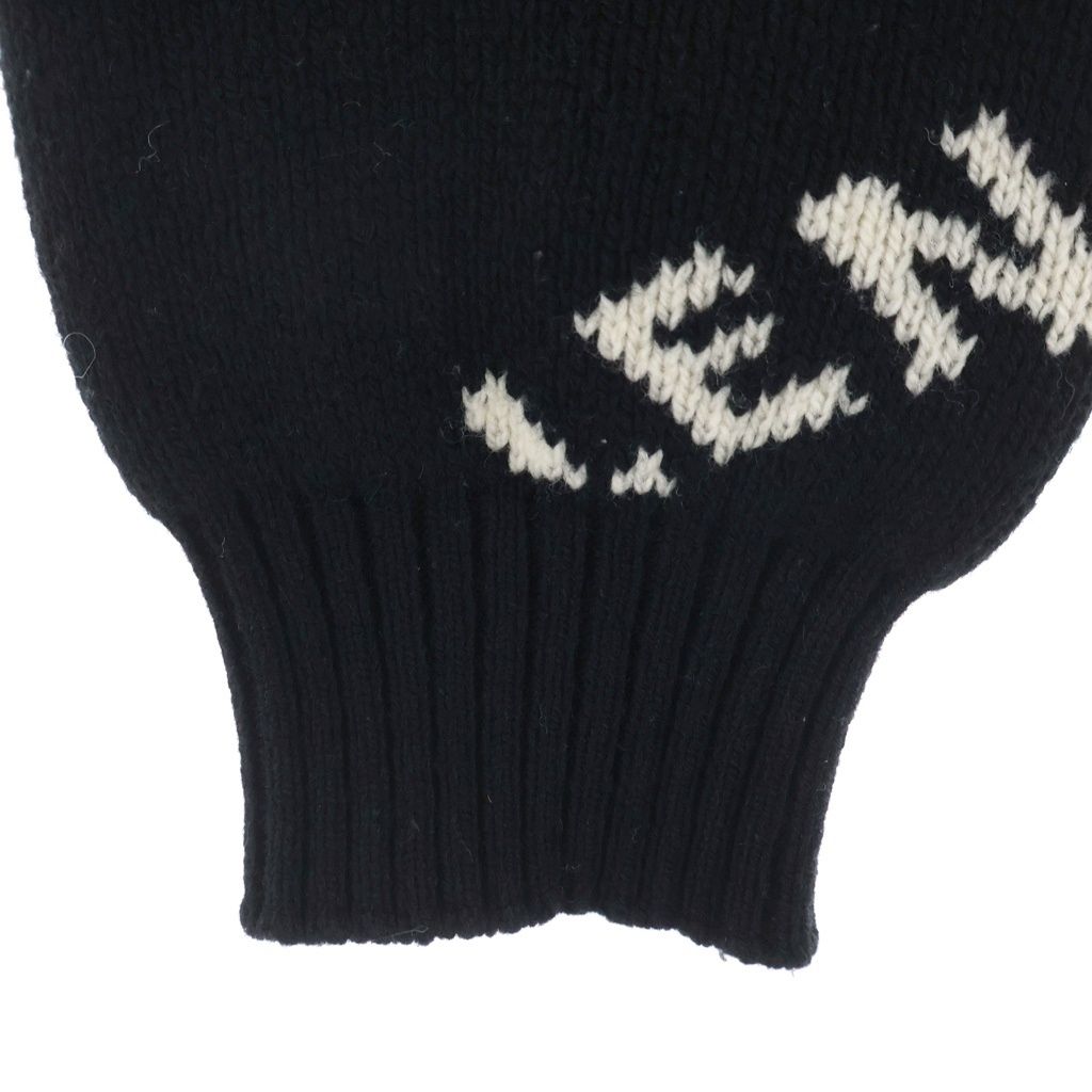 Balenciaga Logo Cropped Knit Black Sweater — view 5