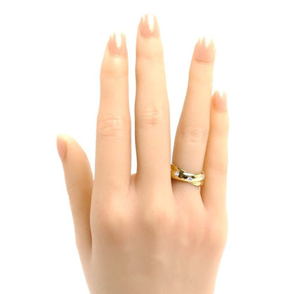 Tiffany & Co 18K Yellow Gold Platinum Dots Twist Ring Diamond — view 7