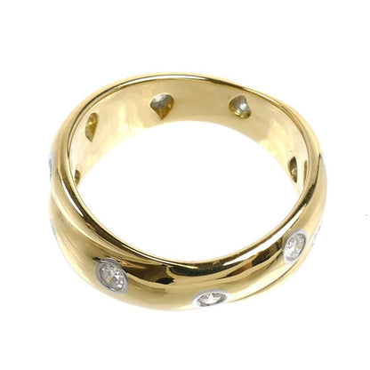 Tiffany & Co 18K Yellow Gold Platinum Dots Twist Ring Diamond — view 4