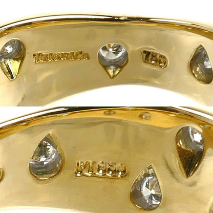 Tiffany & Co 18K Yellow Gold Platinum Dots Twist Ring Diamond — view 5