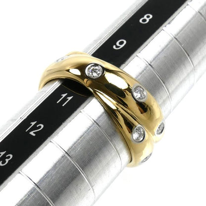 Tiffany & Co 18K Yellow Gold Platinum Dots Twist Ring Diamond — view 6