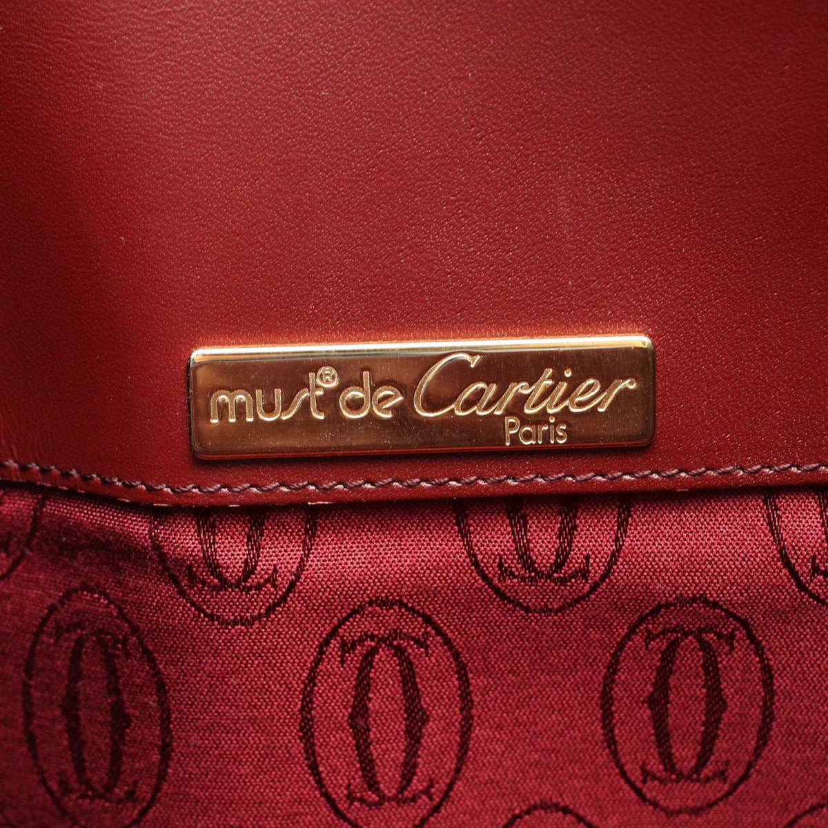Cartier Shoulder Bag Must Line Bordeaux Leather — view 4