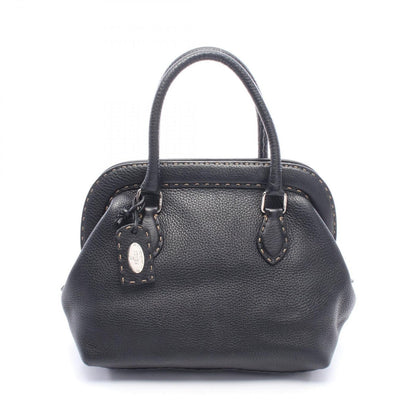 Fendi Handbag Selleria Doctor's Bag Black Leather