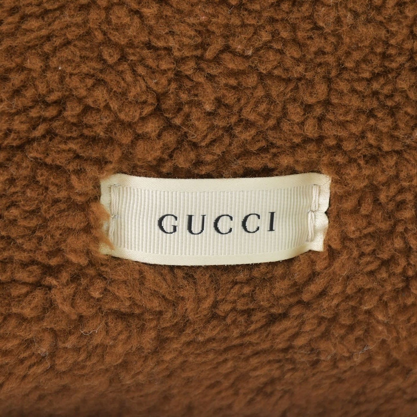 Gucci Fleece Handbag Brown Silver — view 5