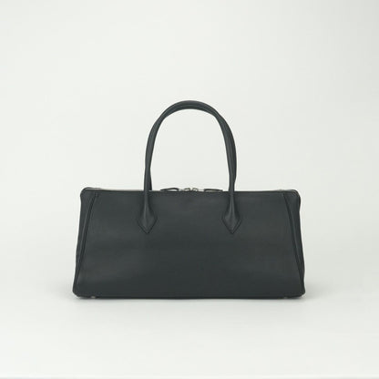 Hermes Paris Bombay 40 Boston Bag Epsom Noir Black Silver Veau — view 3
