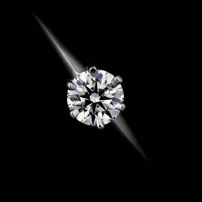 Tiffany & Co Solitaire Ring Diamond Platinum — view 6