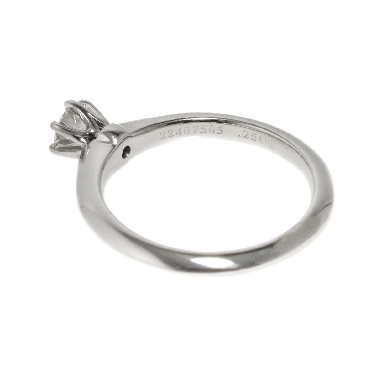 Tiffany & Co Solitaire Ring Diamond Platinum — view 4