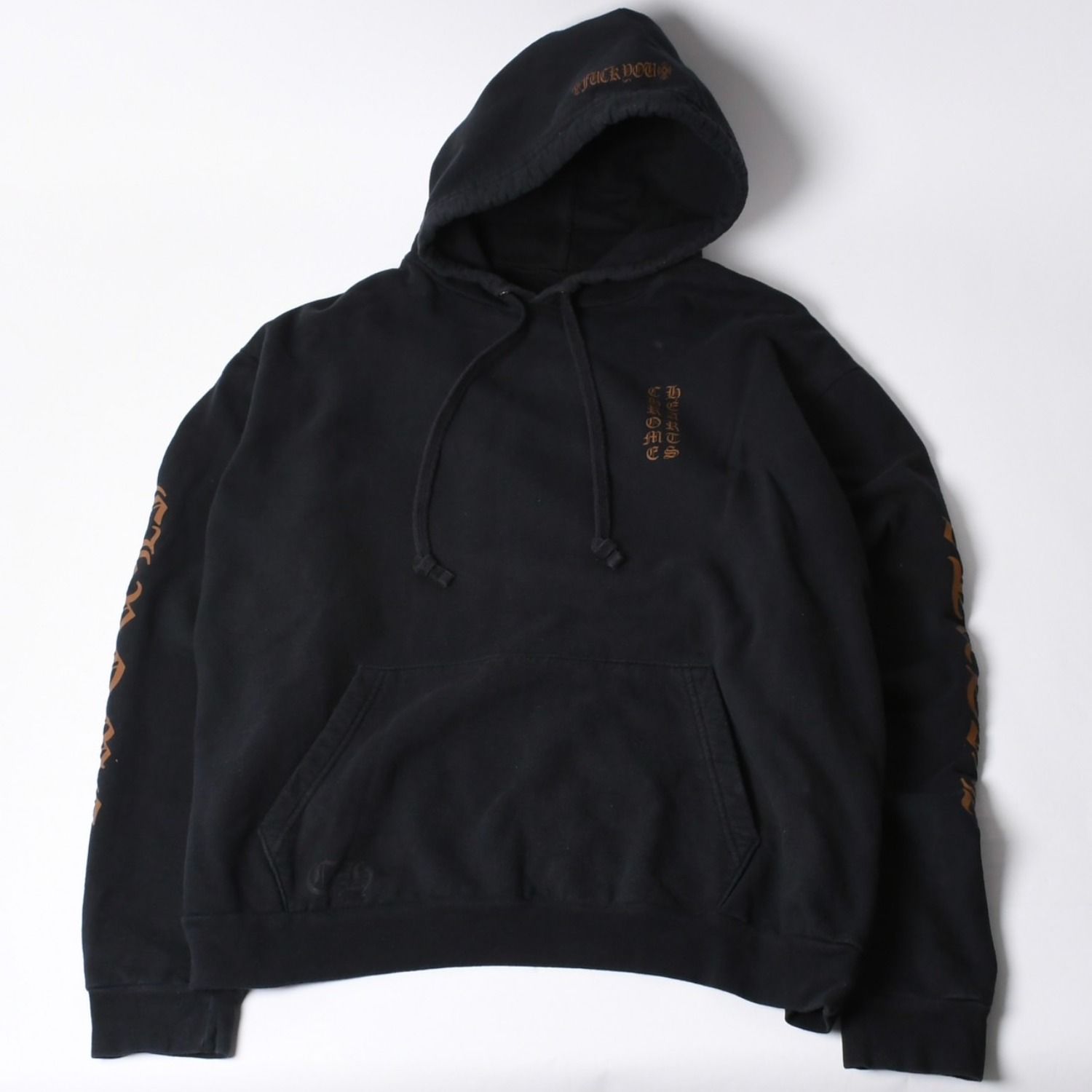 Chrome Hearts Hoodie Logo Sleeve Print Black XL