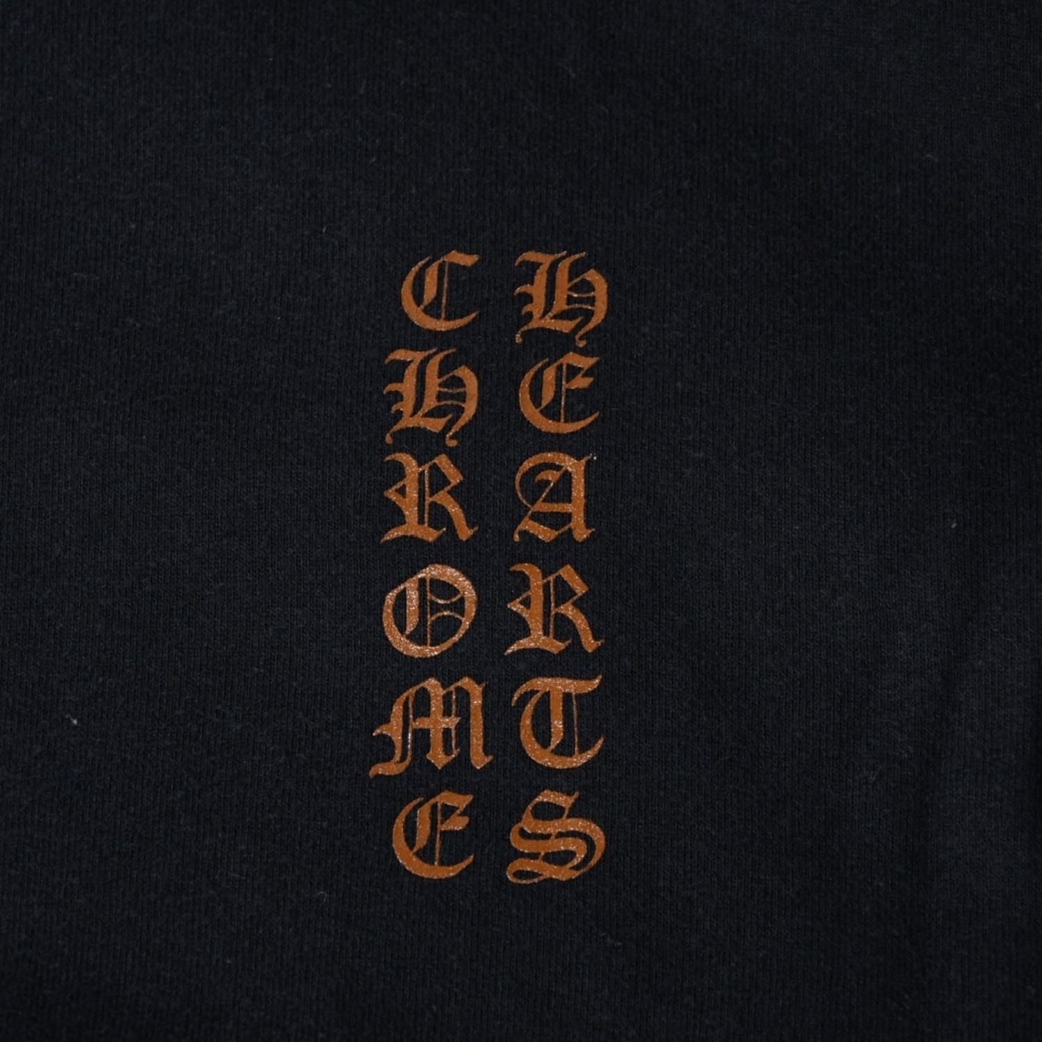 Chrome Hearts Hoodie Logo Sleeve Print Black XL — view 7