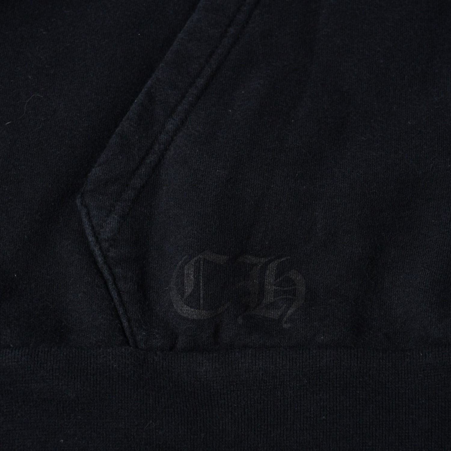 Chrome Hearts Hoodie Logo Sleeve Print Black XL — view 8