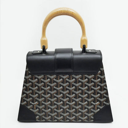 Goyard Saigon PM Black Hand Shoulder 2-Way Bag Canvas Leather — view 6