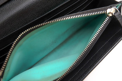 Tiffany & Co Wallet Leather Black Continental Flap with Coin Purse Bifold — view 8