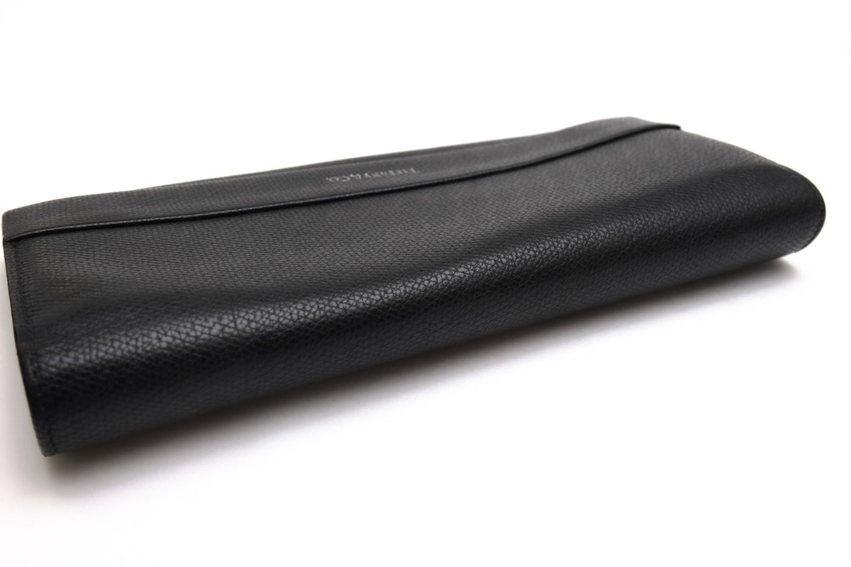Tiffany & Co Wallet Leather Black Continental Flap with Coin Purse Bifold — view 3