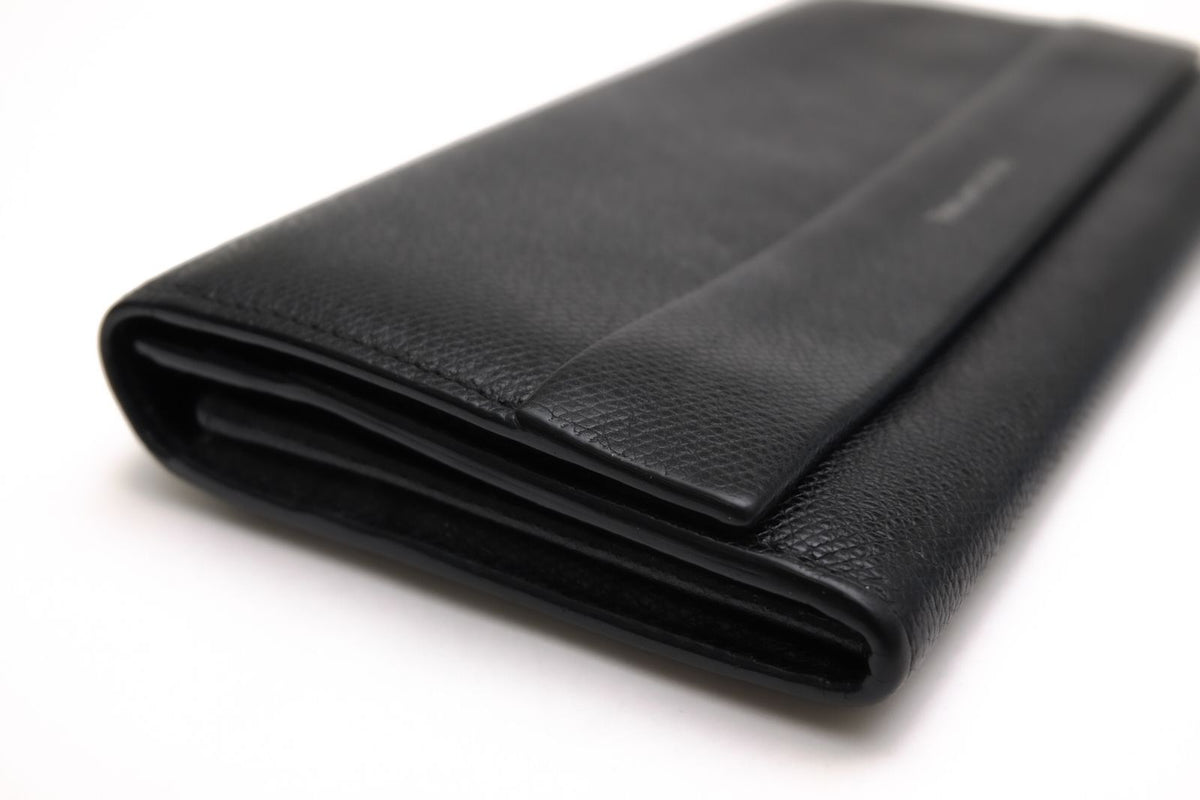 Tiffany & Co Wallet Leather Black Continental Flap with Coin Purse Bifold — view 5