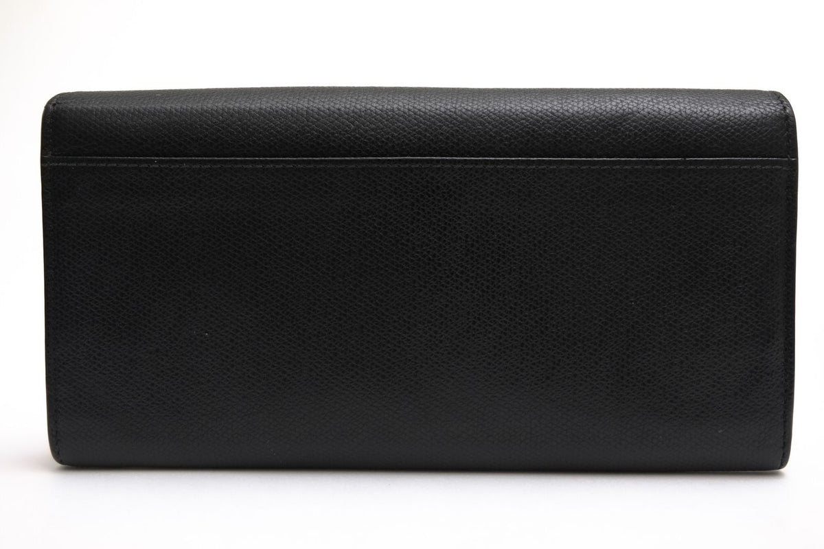 Tiffany & Co Wallet Leather Black Continental Flap with Coin Purse Bifold — view 2