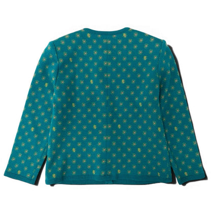 Saint Laurent Yves Saintl Aurent Collarless Jacket Knit Cardigan Gold Button — view 3