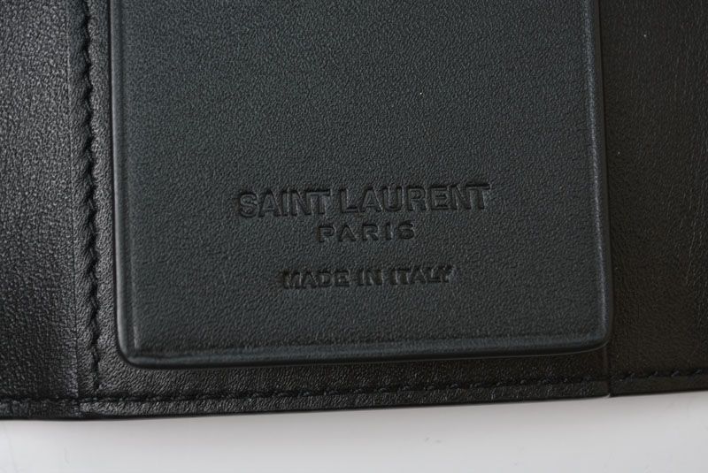 Saint Laurent Key Case Leather Black Gold Key Holder — view 5