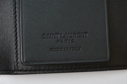 Saint Laurent Key Case Leather Black Gold Key Holder — view 5