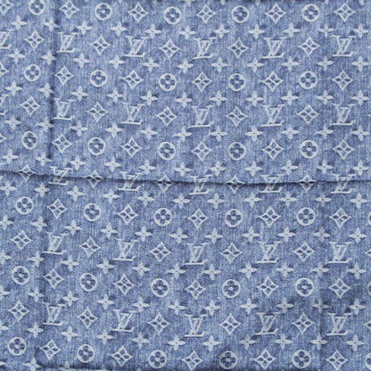 Louis Vuitton Silk Monogram Denim Scarf Blue — view 6