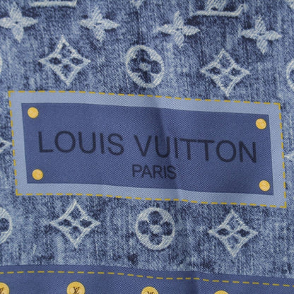 Louis Vuitton Silk Monogram Denim Scarf Blue — view 7