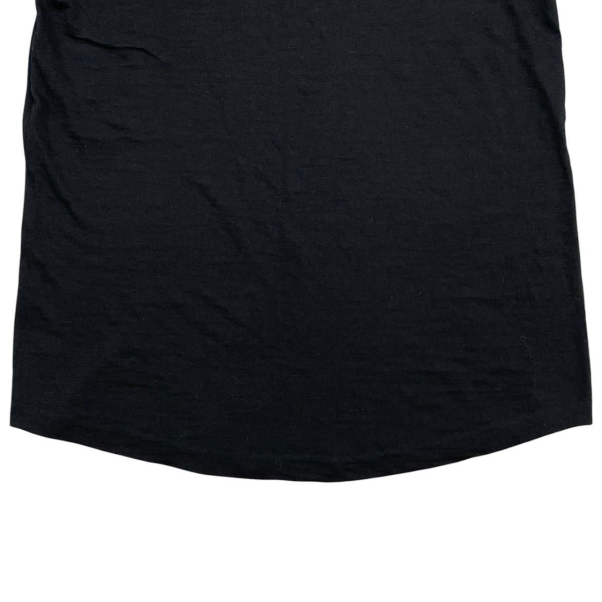 Chanel Short Sleeve Top CC Logo Braided Pocket 38 Wool Black — view 6
