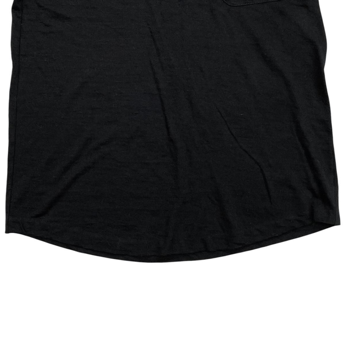 Chanel Short Sleeve Top CC Logo Braided Pocket 38 Wool Black — view 4