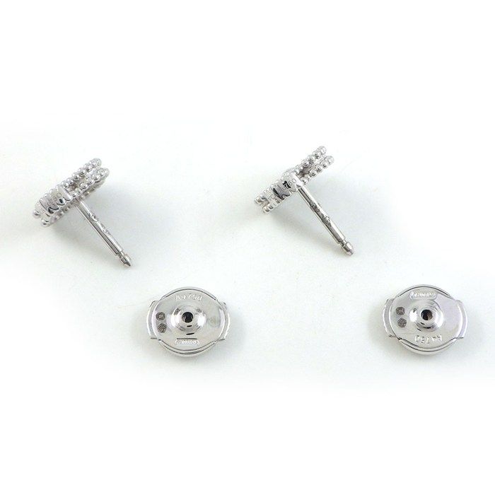 Van Cleef & Arpels Earrings Sweet Alhambra 24 Points Diamond Total 18K White — view 2