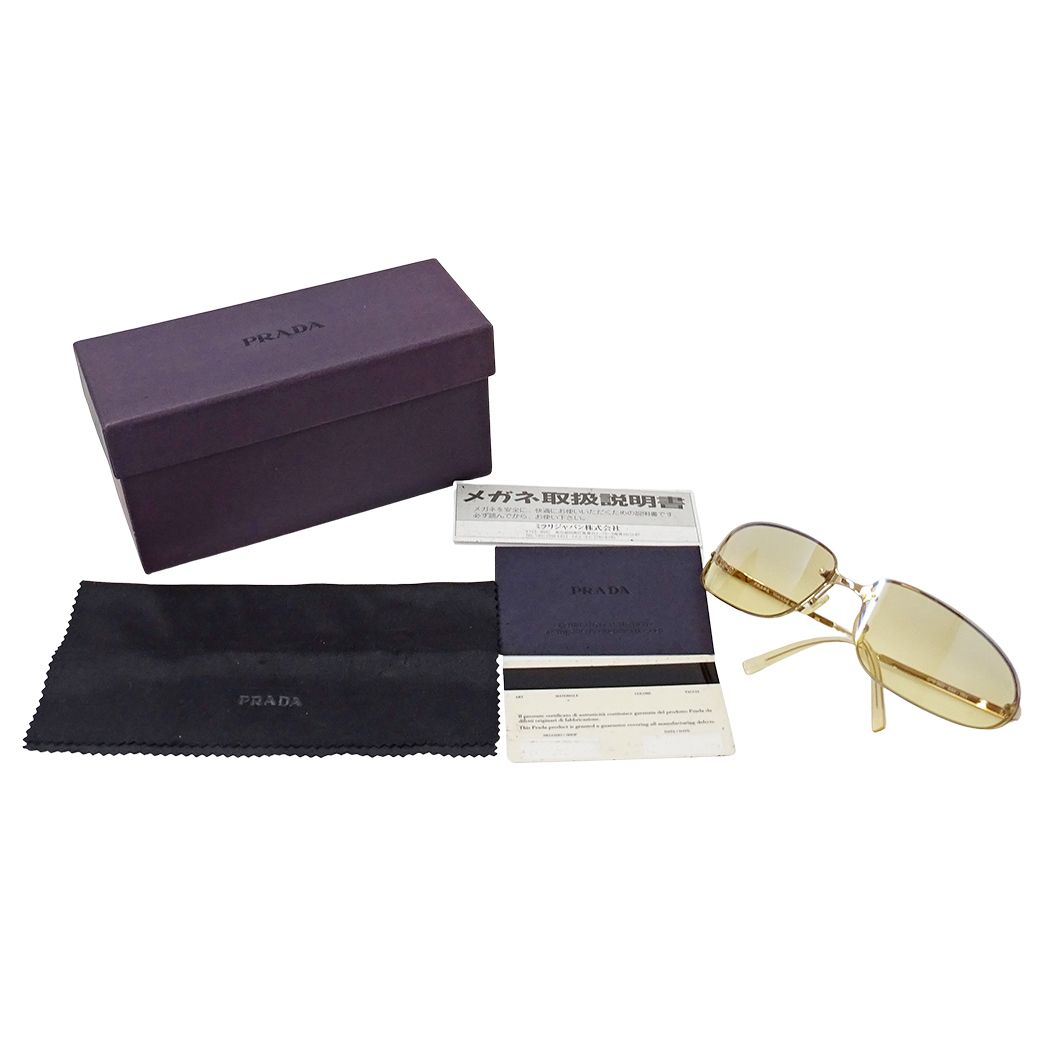 Prada Sunglasses Gold Beige Summer Cool Eyewear — view 8