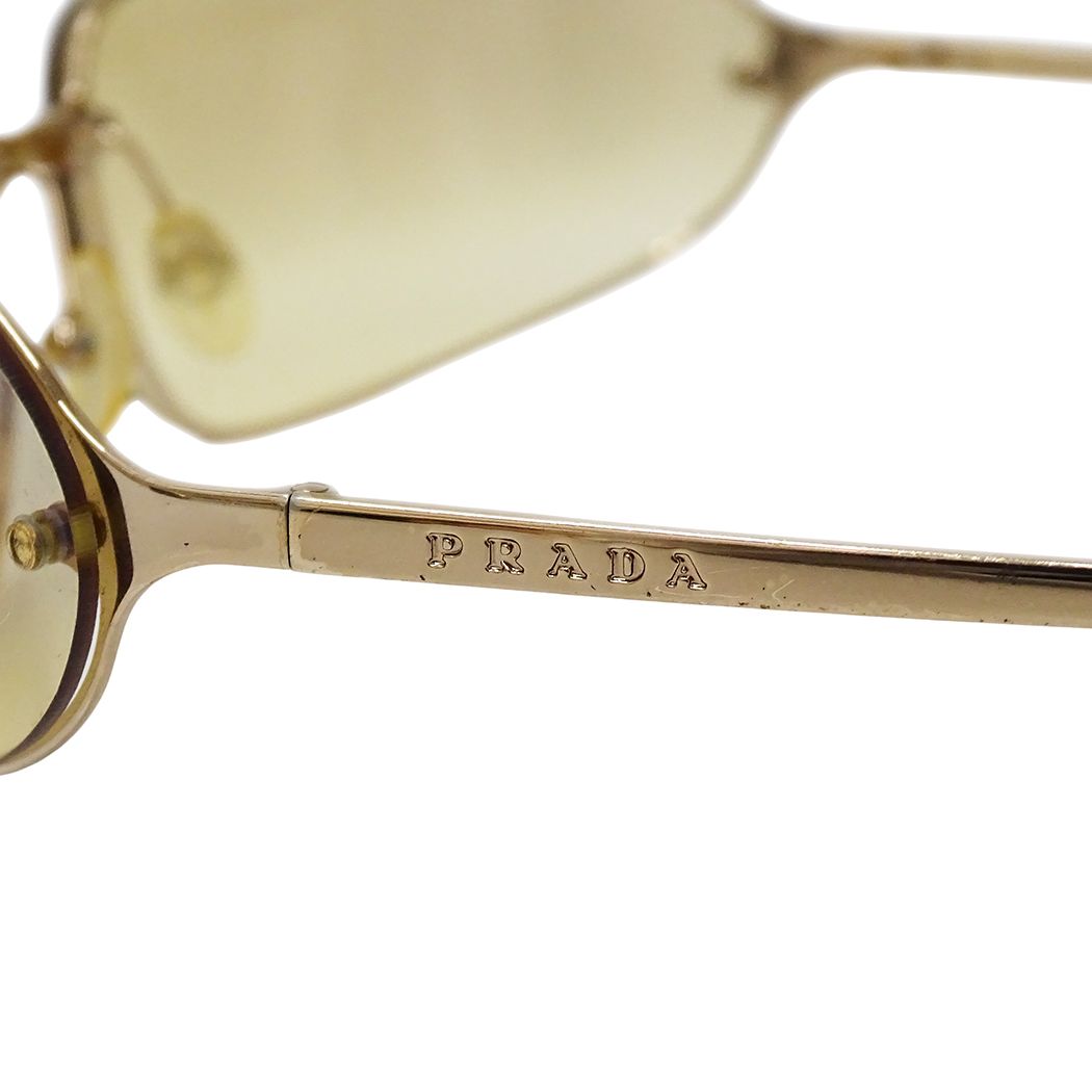 Prada Sunglasses Gold Beige Summer Cool Eyewear — view 6