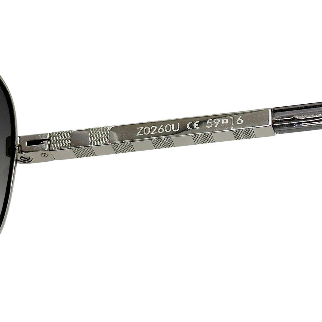 Louis Vuitton Sunglasses Metal Acetate Damier Attitude Aljan Silver Gray 16 — view 6