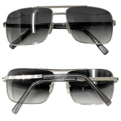 Louis Vuitton Sunglasses Metal Acetate Damier Attitude Aljan Silver Gray 16 — view 4