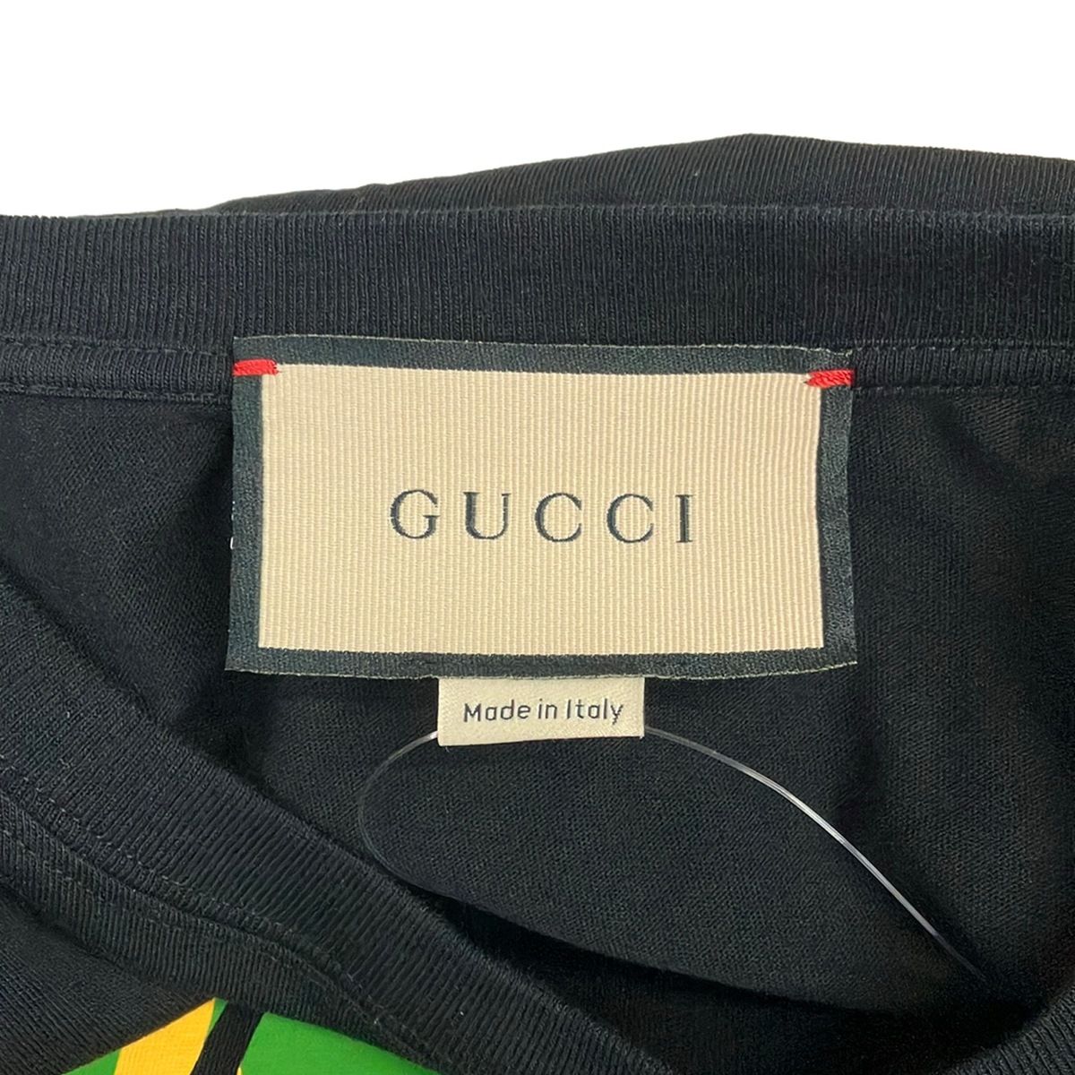 Gucci Short Sleeve T-Shirt XS Black Red Multi Crew — view 3