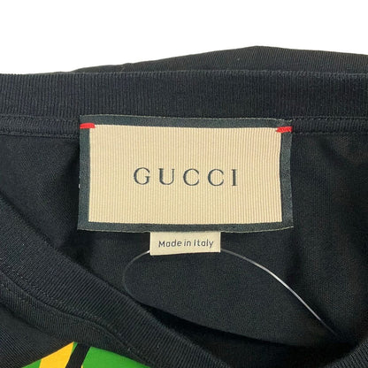 Gucci Short Sleeve T-Shirt XS Black Red Multi Crew — view 3