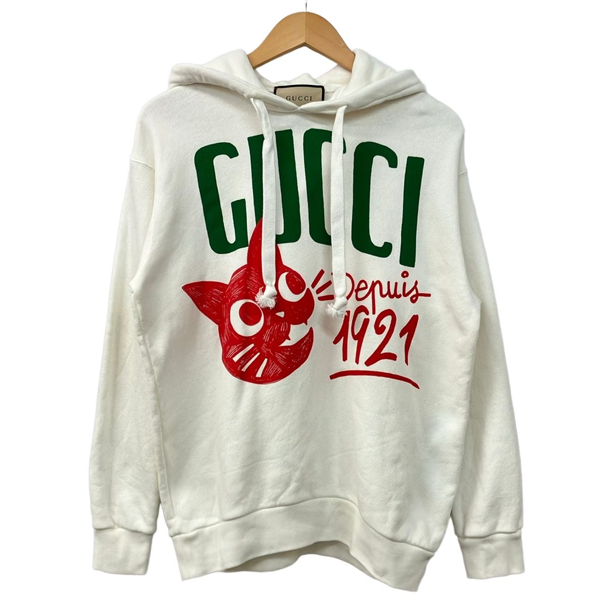 Gucci Hoodie Xxs XS White Green Red Long Sleeve