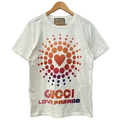 Gucci Short Sleeve T-Shirt XS Ivory Orange Multi Crew