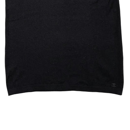Chanel Sweater CC Logo Knit 38 Wool Cashmere Black — view 4