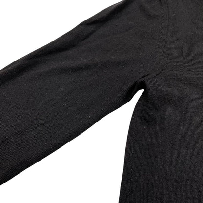 Chanel Sweater CC Logo Knit 38 Wool Cashmere Black — view 9