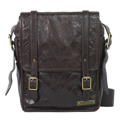 Louis Vuitton LV Cui Leather Shoulder Bag Brown Second