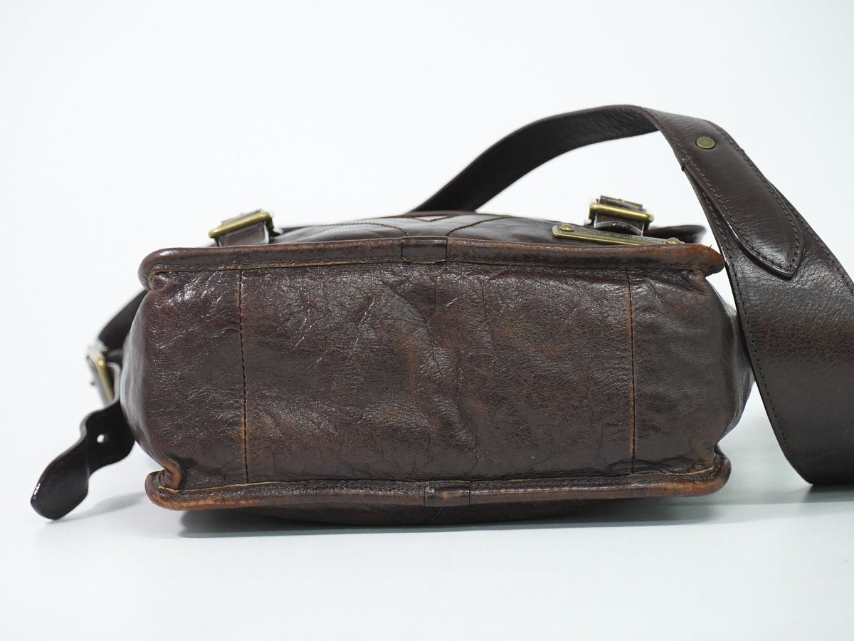 Louis Vuitton LV Cui Leather Shoulder Bag Brown Second — view 3