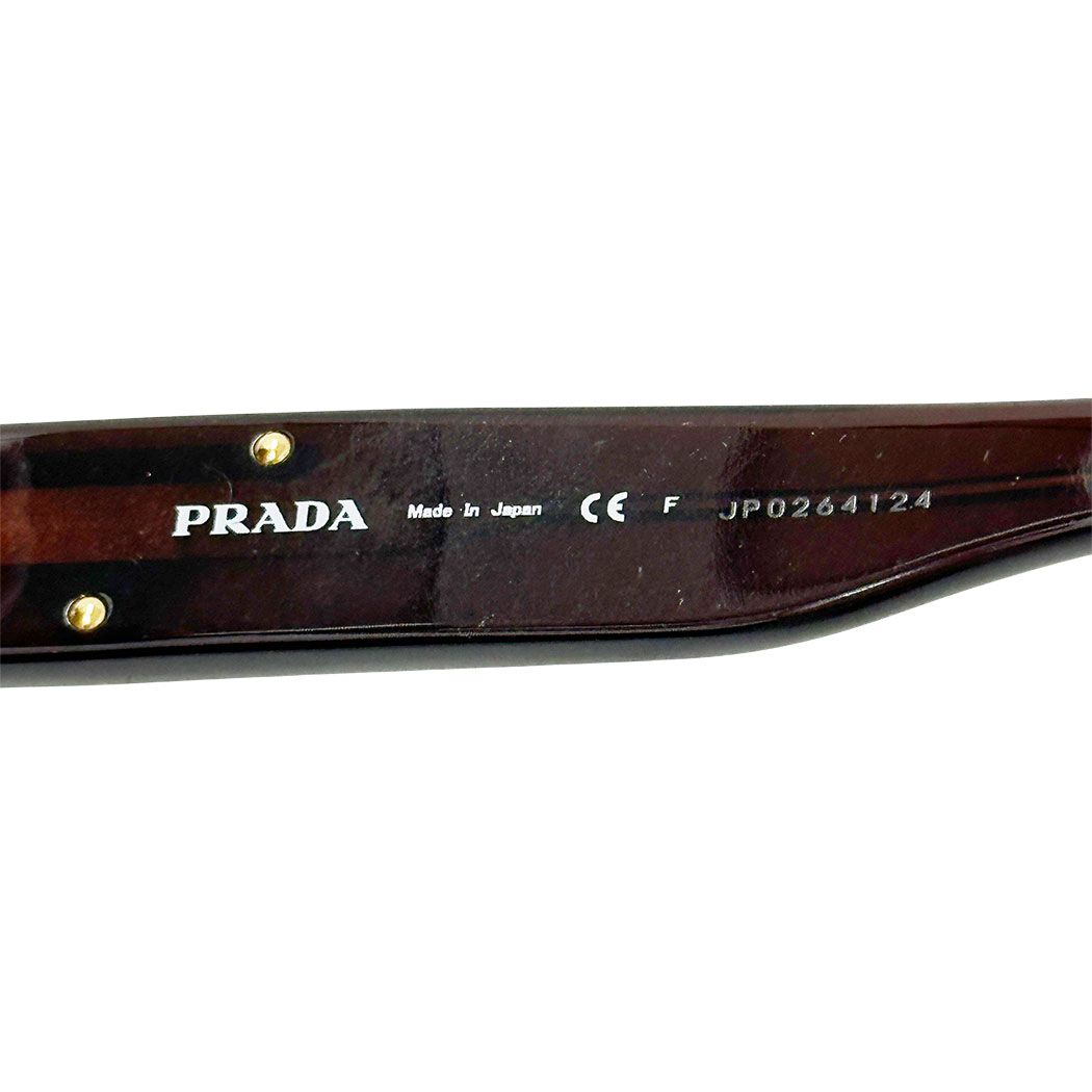 Prada Sunglasses Acetate Dark Brown 16 130 Logo Summer Adult UV Cut Eyewear — view 6