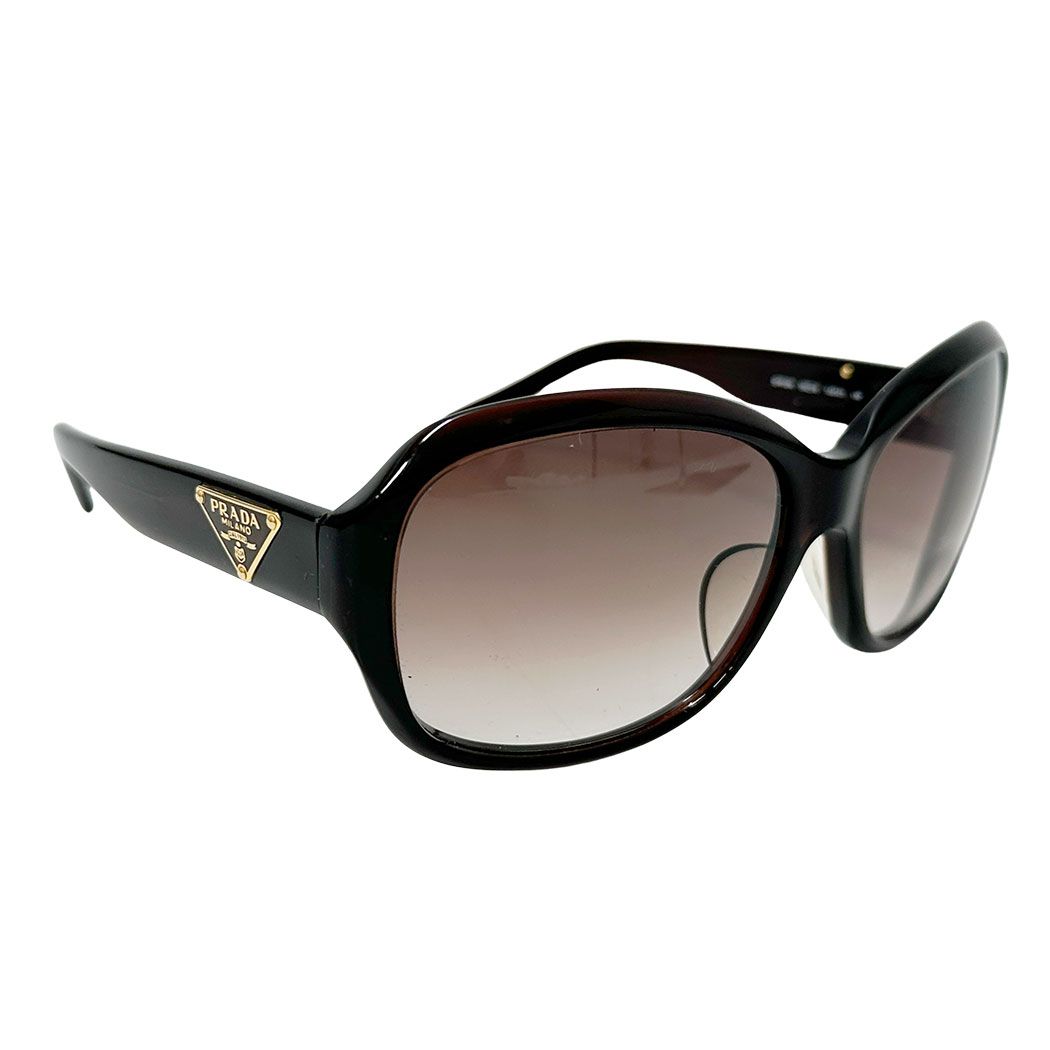Prada Sunglasses Acetate Dark Brown 16 130 Logo Summer Adult UV Cut Eyewear — view 2