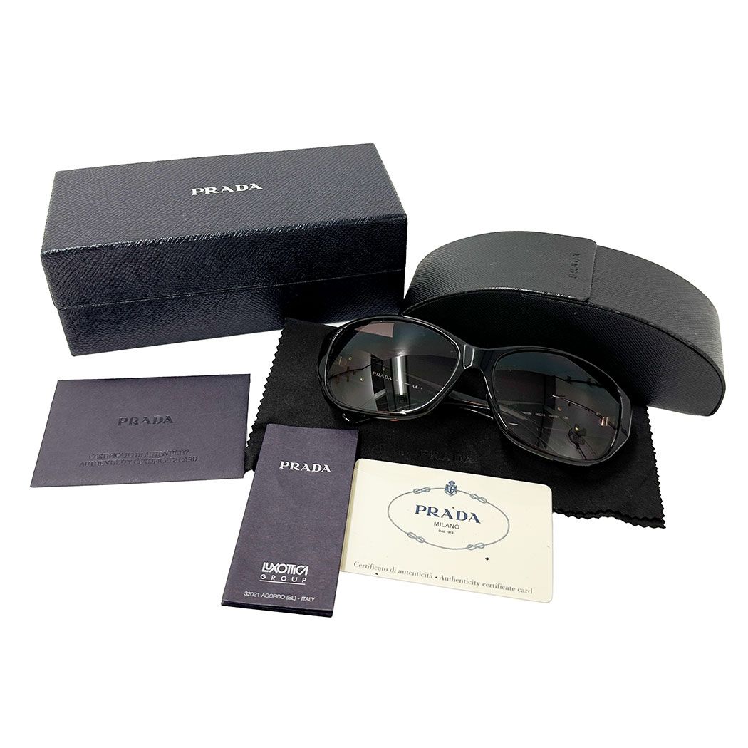 Prada Sunglasses Acetate Dark Brown 16 130 Logo Summer Adult UV Cut Eyewear — view 5