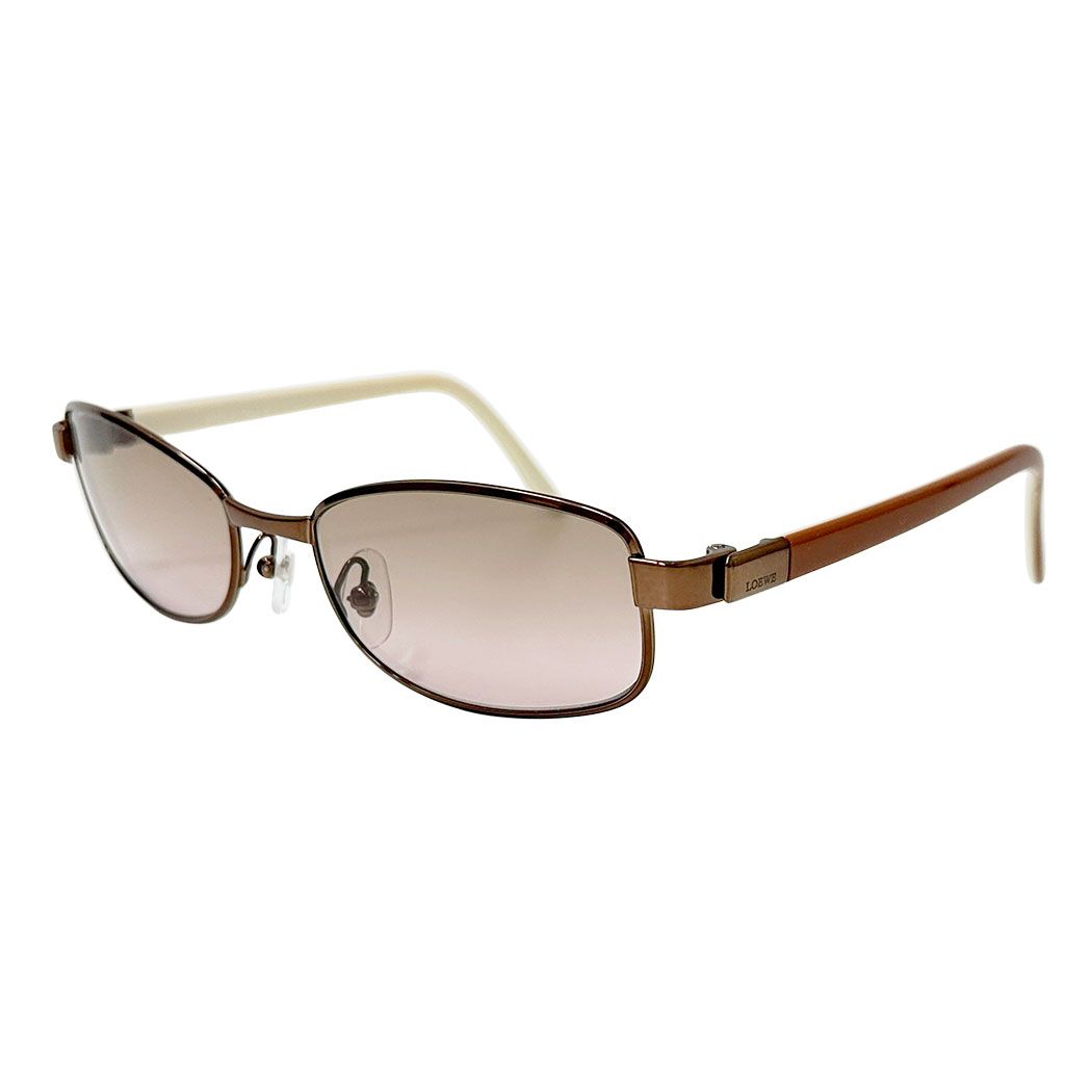 Loewe Sunglasses Acetate Brown Beige Adult UV Cut Vintage Eyewear