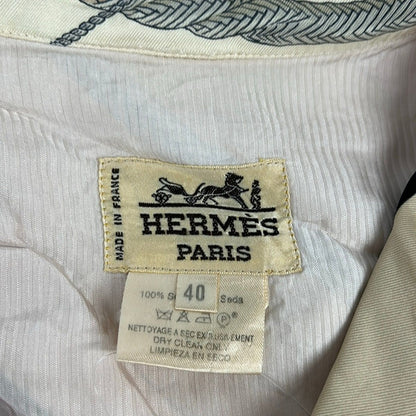 Hermes Vest 40 M Light Pink Beige Multi Silk Zip — view 3