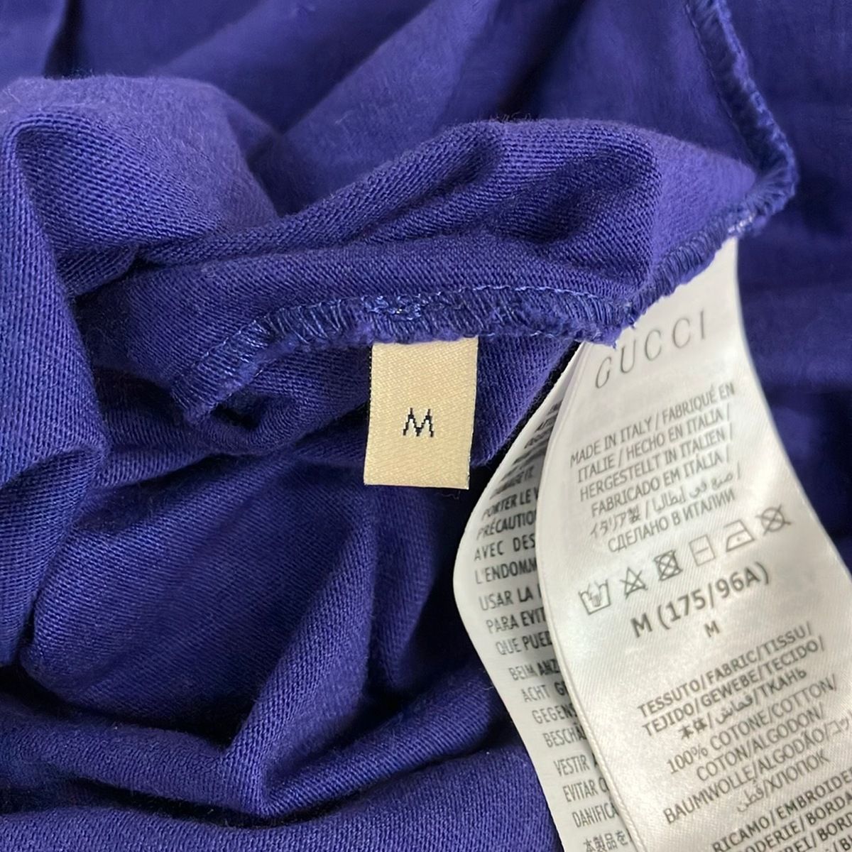 Gucci Short Sleeve T-Shirt M Purple Crew — view 5
