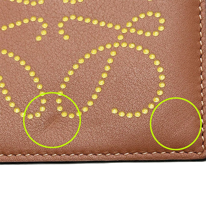 Loewe Wallet Coin Case Anagram Calf Brown Yellow Fragment Pouch Mini Logo — view 7