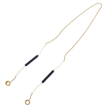 Dior Air Pods Airpods Holder Logo Faux Pearl Gold Necklace