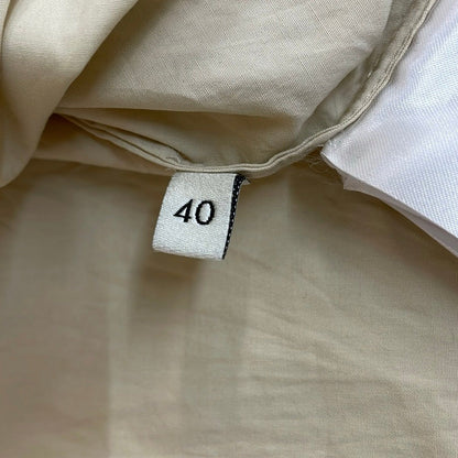 Gucci Long Sleeve Shirt Blouse 40 M Beige Ivory Ribbon Frill — view 4