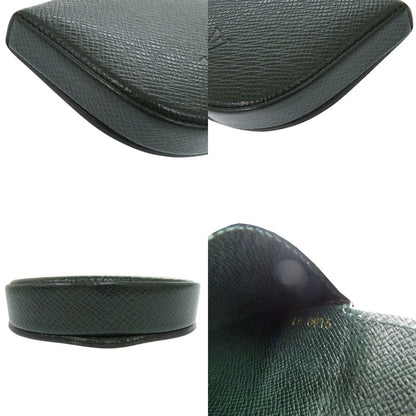Louis Vuitton Porte-Monnaie Cuvette Taiga Esepia Coin Case Wallet Green — view 6